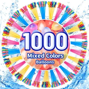 Water Balloons 1000 Pack Water Balloons Quick Fill for Kids Girls Boys and Adult, Swimming Pool Outdoor Used for Water Fight Game, Summer Fun Party Toys
