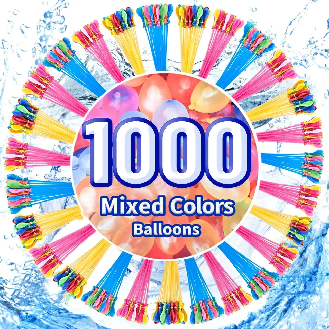 Water Balloons 1000 Pack Water Balloons Quick Fill for Kids Girls Boys and Adult, Swimming Pool Outdoor Used for Water Fight Game, Summer Fun Party Toys