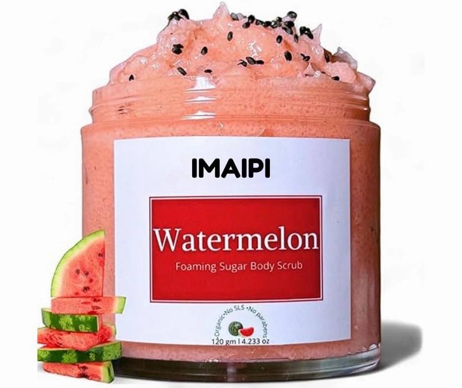 Watermelon Foaming Sugar Body Scrub, Exfoliating Dead Skin Remover, Moisturizing Formula, 120gm