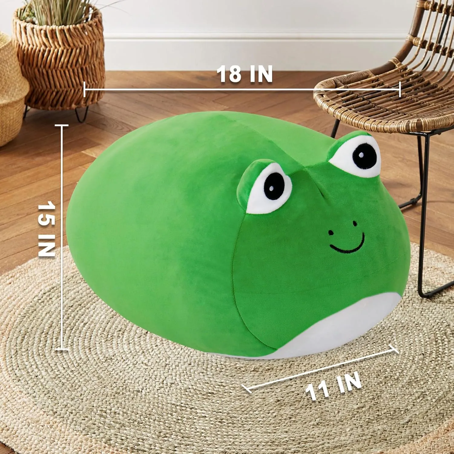 Wepop 20 in Frog Stuffed Animal Toys, Cute Giant Pebble Frog Plush Toy Throw Pillows Soft & Cuddly Plushies Dolls Birthday Gift for Kids