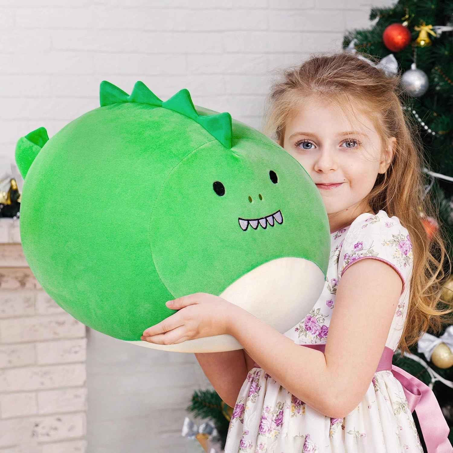 Wepop 20in Dinosaur Stuffed Animal Toys, Cute Giant Dino Pebble Plush Toy Throw Pillows Soft & Cuddly Plushies Dolls Birthday Gift for Kids