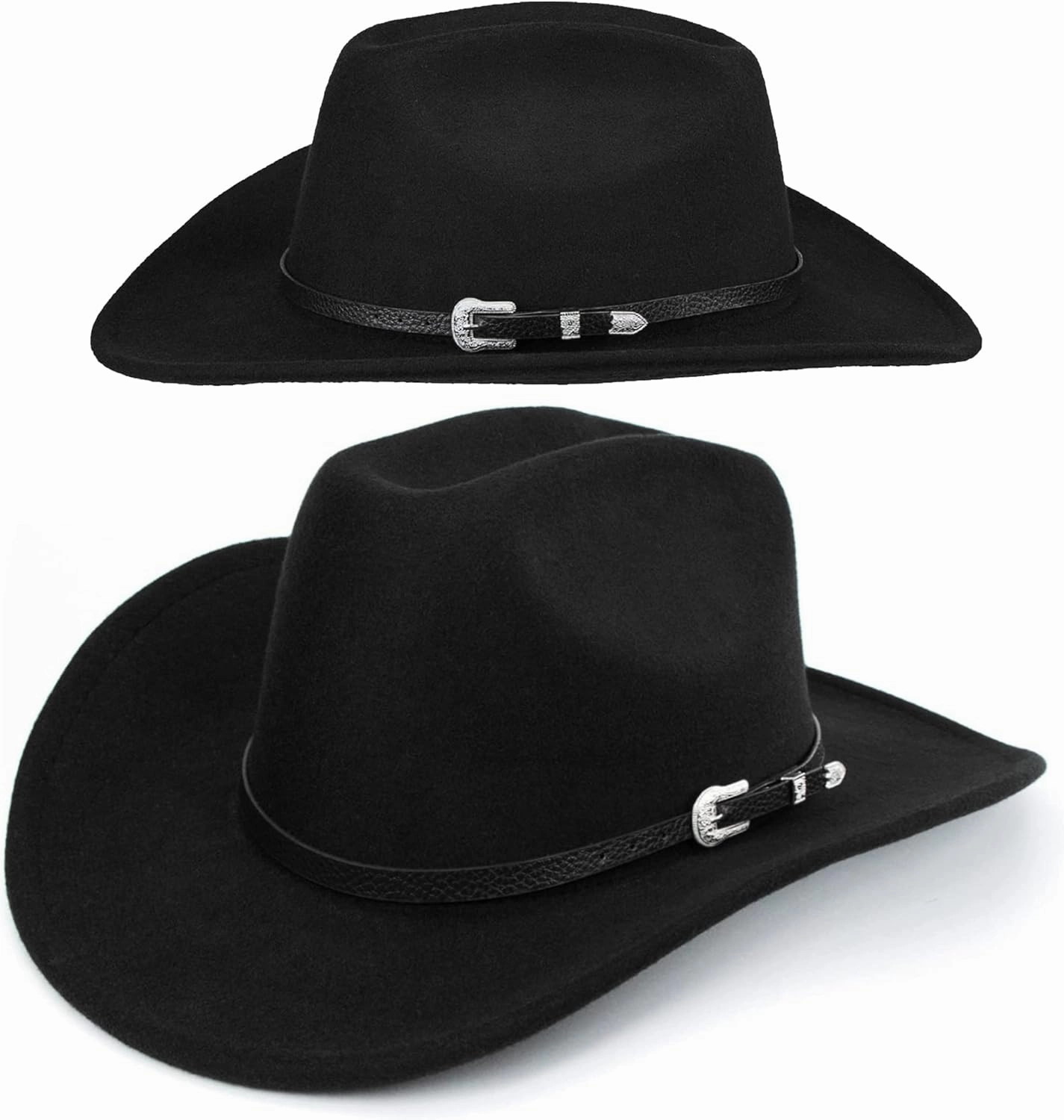 Western Outback Felt Cowboy Hat for Women Cowgirls Fedora Gus Hat Rodeo 22"-22.75" fit for M/L