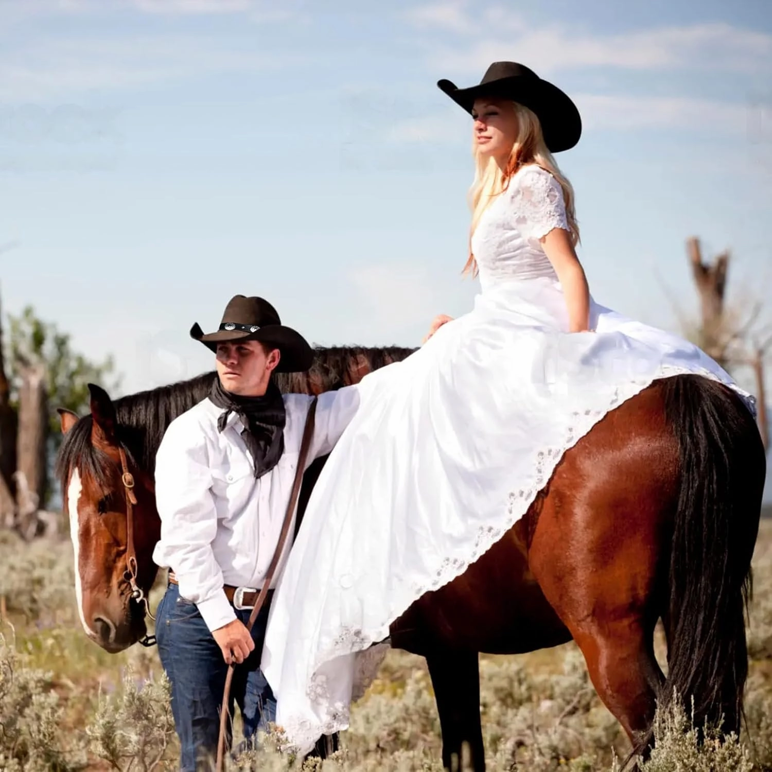 Western Outback Felt Cowboy Hat for Women Cowgirls Fedora Gus Hat Rodeo 22"-22.75" fit for M/L