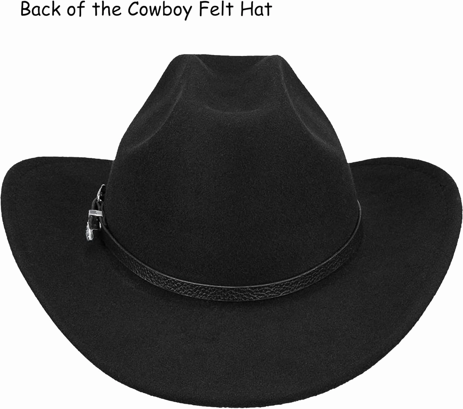 Western Outback Felt Cowboy Hat for Women Cowgirls Fedora Gus Hat Rodeo 22"-22.75" fit for M/L