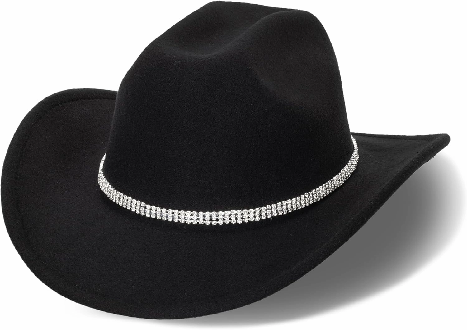 Western Outback Felt Cowboy Hat for Women Cowgirls Fedora Gus Hat Rodeo 22"-22.75" fit for M/L