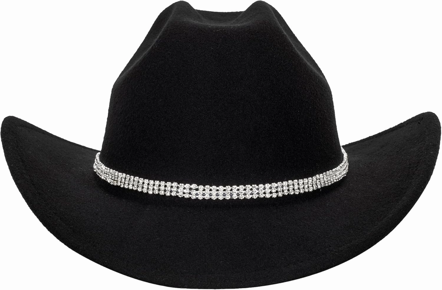 Western Outback Felt Cowboy Hat for Women Cowgirls Fedora Gus Hat Rodeo 22"-22.75" fit for M/L