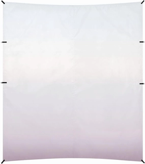 White-Purple Gradient Beach Cabana UPF50 Easy Setup Sun Shelter with Sandbags and Shovel for Camping, Picnics, Backyard