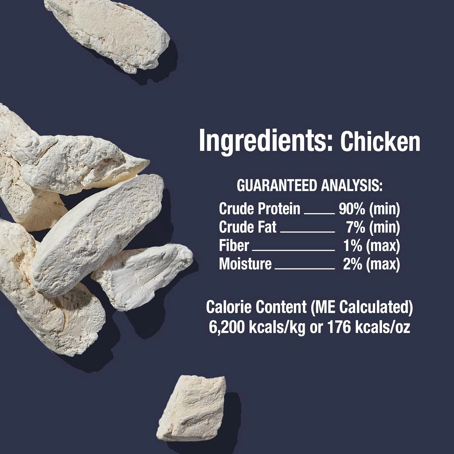 Whole Life Cat Just One Chicken Freeze Dried Cat Treats - Human Grade High Protein Food, Healthy Training Snacks, Freeze Dried Chicken Food Toppers, USA Made Natural Treats - 9 oz (Pack of 1)