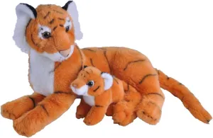 Wild Republic Mom and Baby Tiger Plush, Stuffed Animal, Plush Toy, Gifts for Kids, 11"
