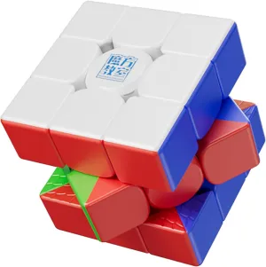 Willking Moyu RS3M V5 2023 Magnetic Dual Adjustment Speed Cube with Robot-Shape Display Box, 3x3 Stickerless Puzzle Cube RS3M V5 Magnetic Master Cube