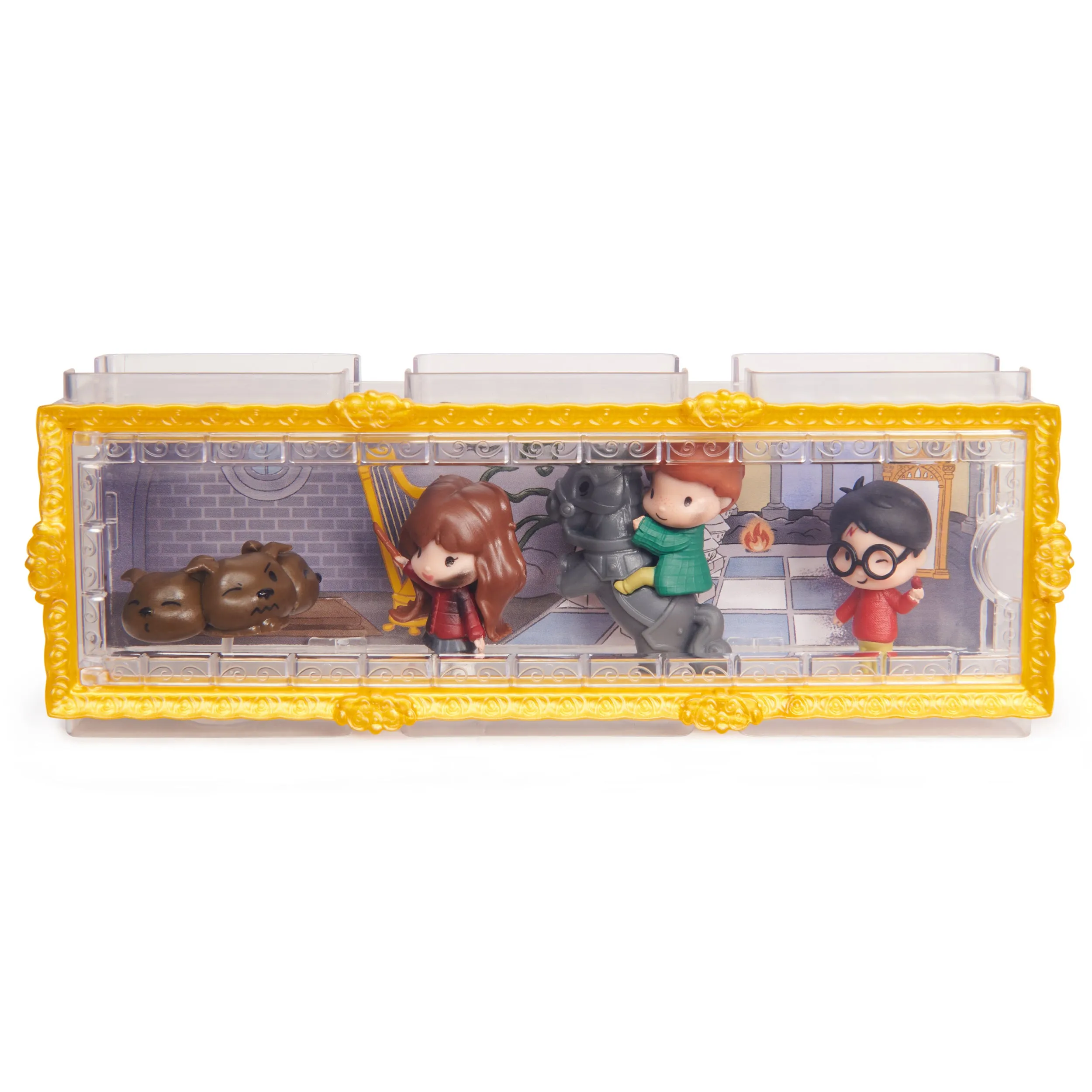 Wizarding World, Micro Magical Moments Harry, Hermione, Ron, and Fluffy Figure Set