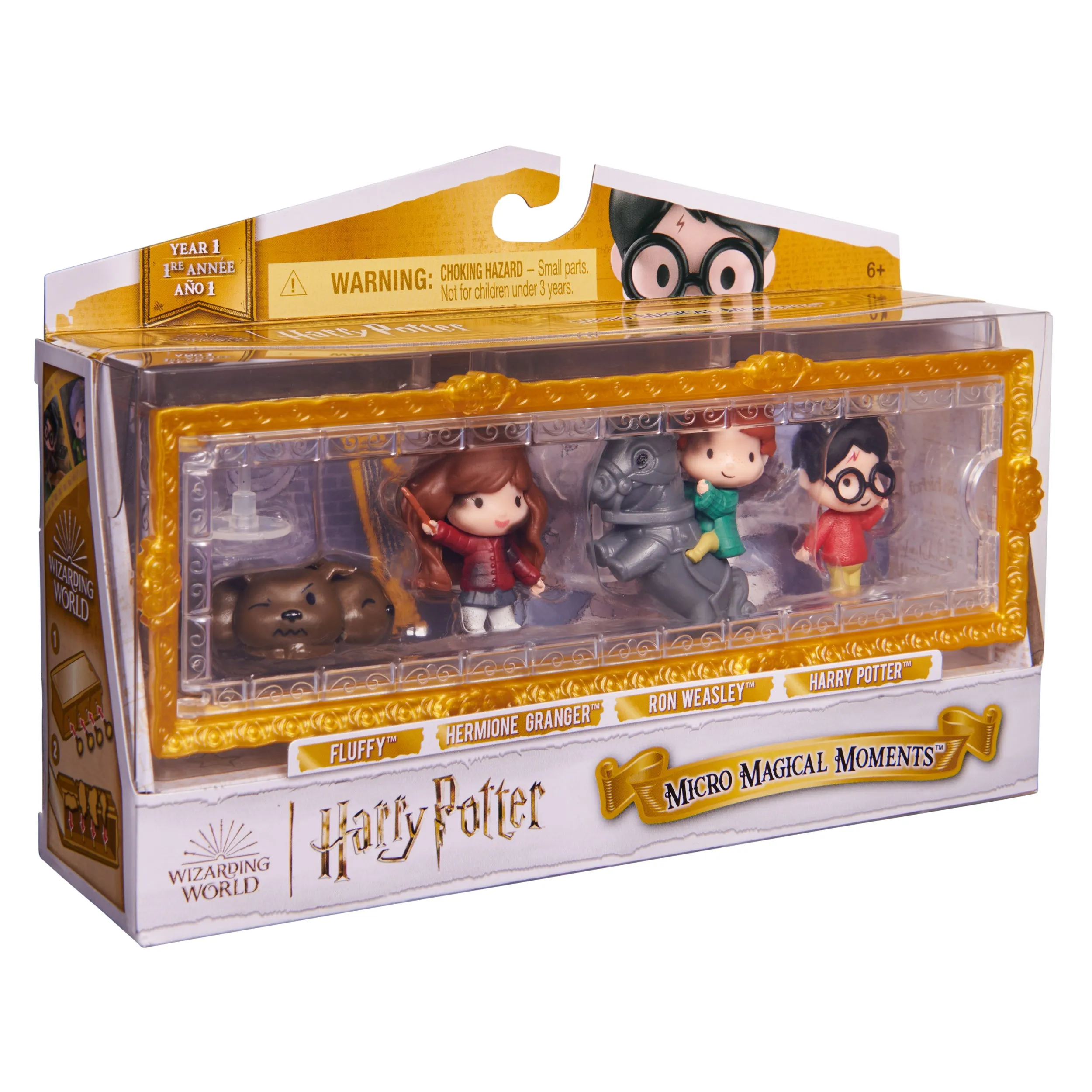 Wizarding World, Micro Magical Moments Harry, Hermione, Ron, and Fluffy Figure Set