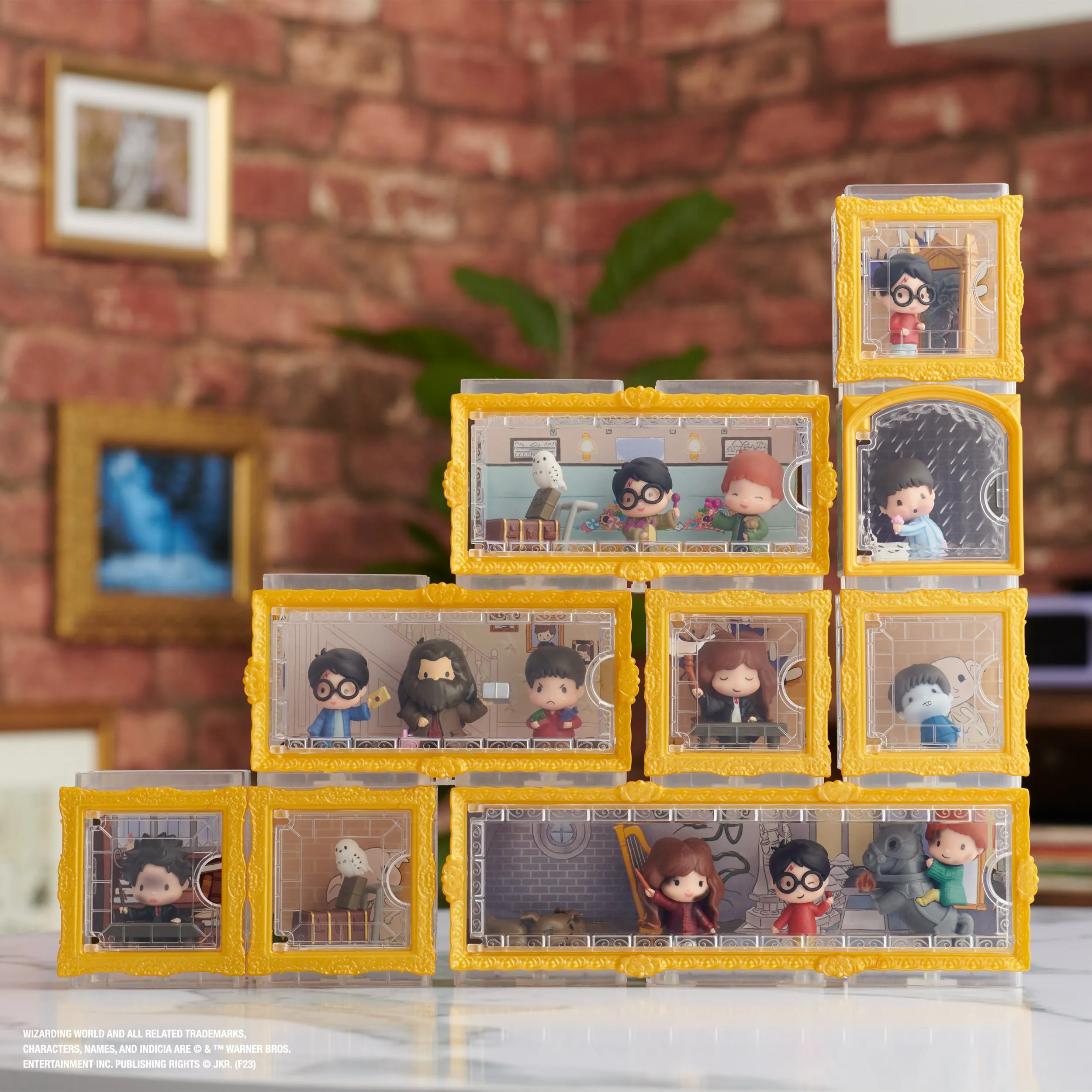 Wizarding World, Micro Magical Moments Harry, Hermione, Ron, and Fluffy Figure Set