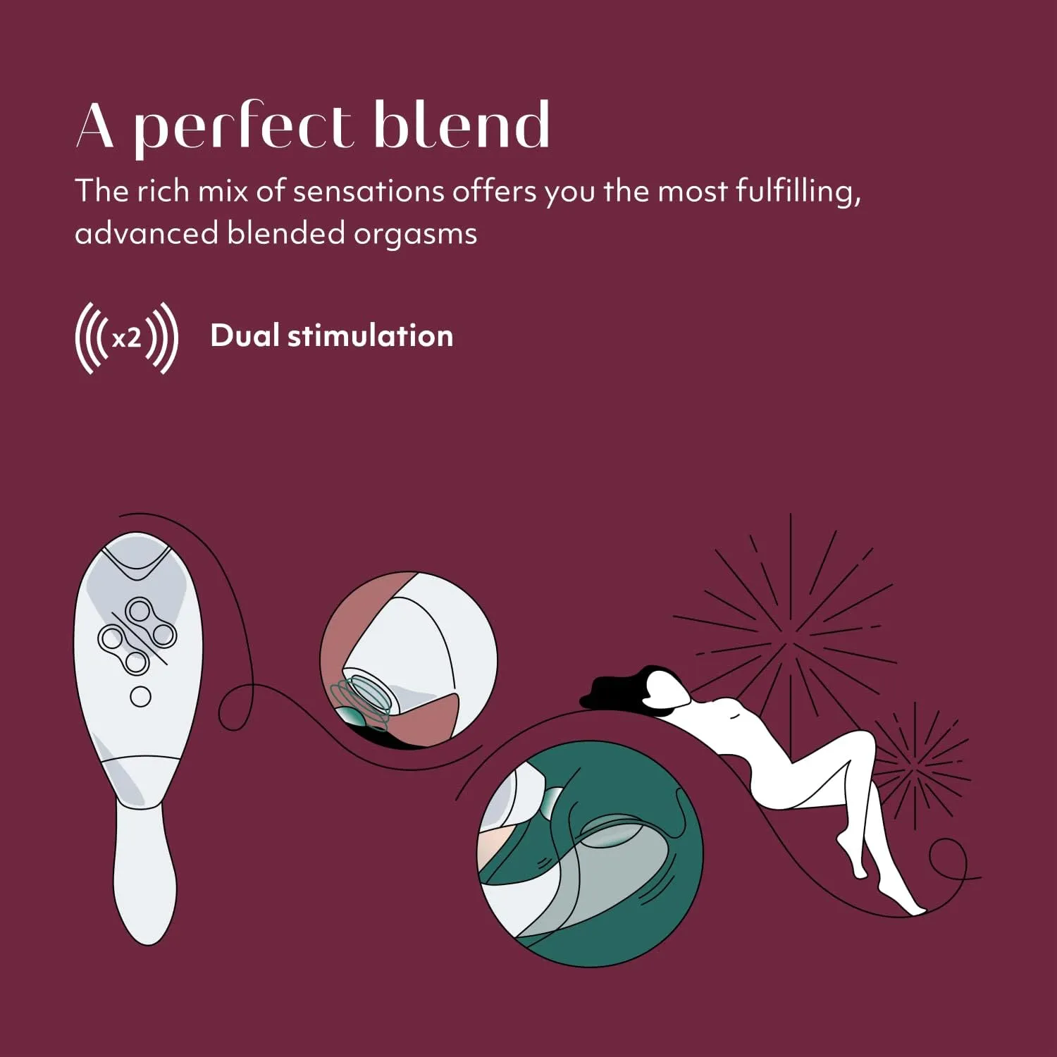 Womanizer Duo 2 Clitoral Sucker Rabbit Vibrator Sex Toy | Clit Sucking Gspot Vibrating Stimulator | Clitoris Suction | Sexual Pleasure Device | Dildo | Adult Toys for Women | Dual Stimulator | Red