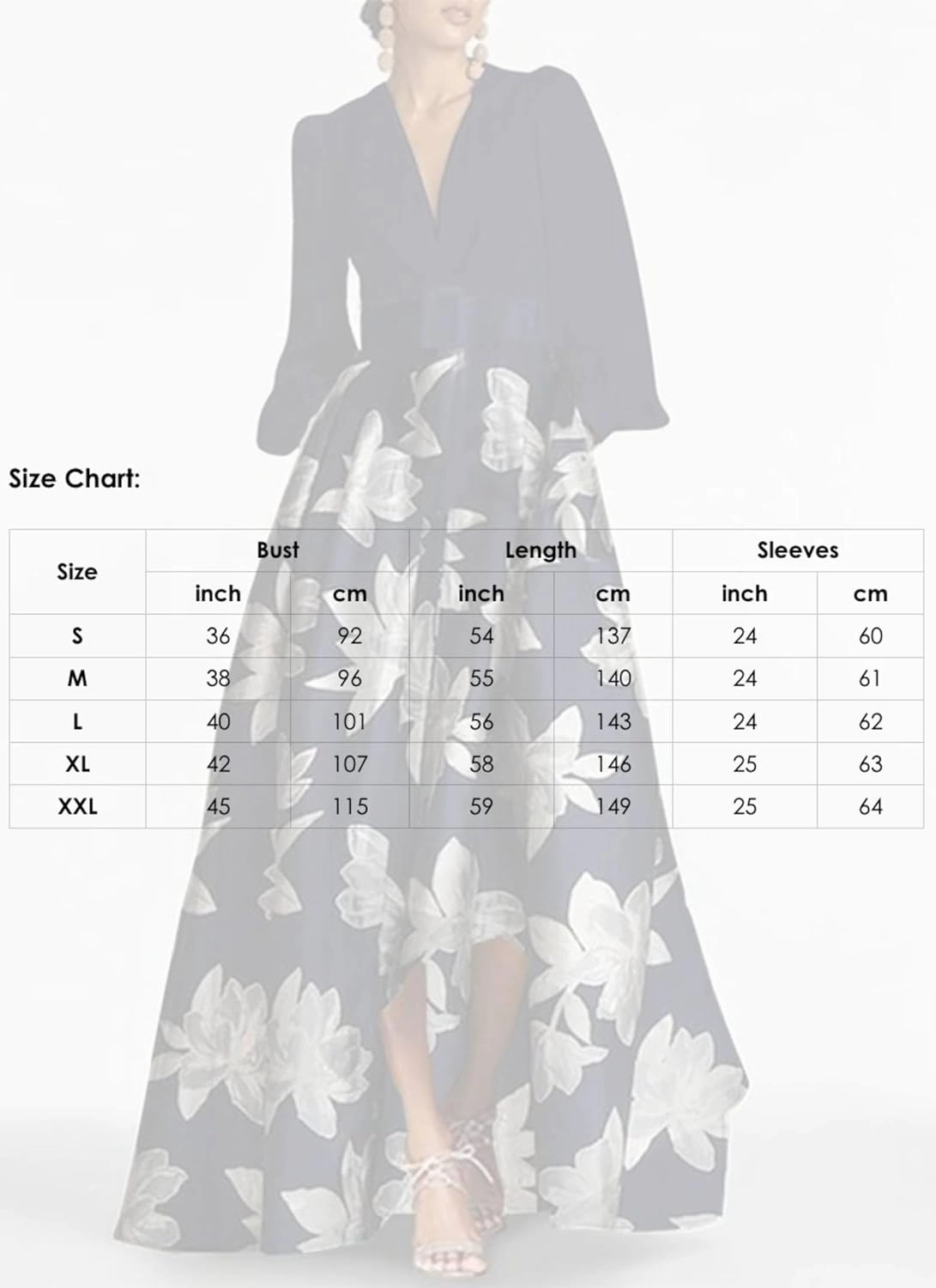 Women's 2025 Summer Fresh Long Sleeve V-Neck Floral Print Waist Tiered Navy Maxi Dress Elegant Vacation Travel Dresses