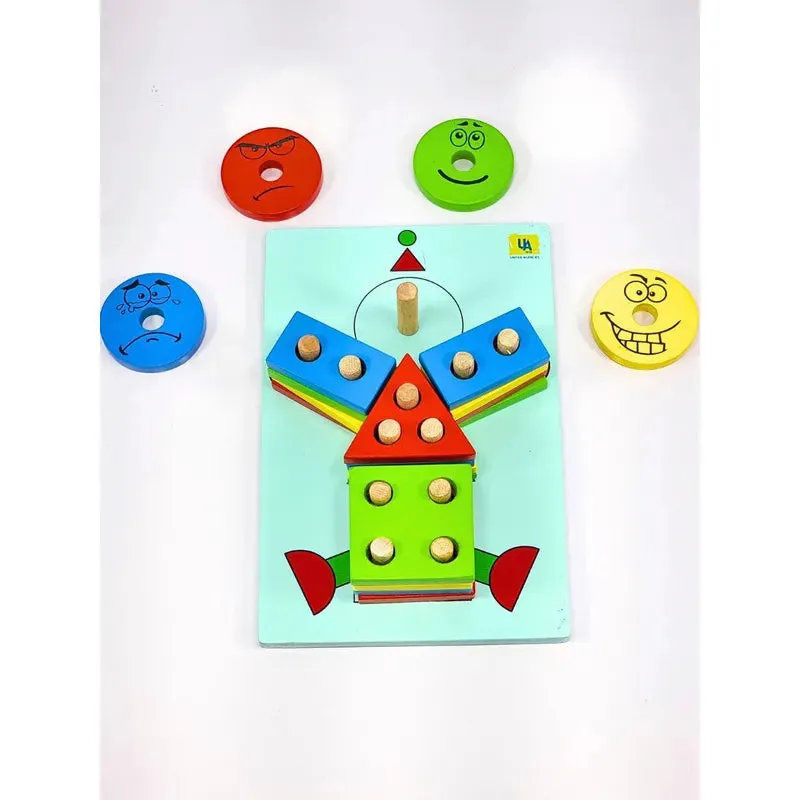 Wooden Shape Sorter Clown Puzzle (2-5 Years)