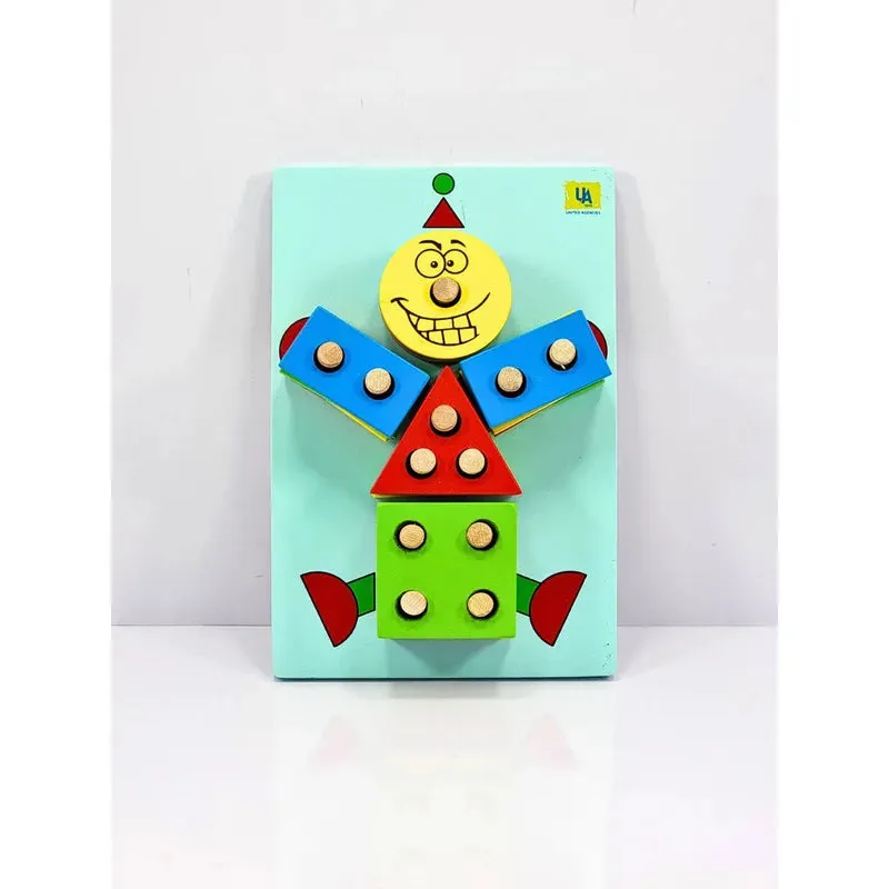 Wooden Shape Sorter Clown Puzzle (2-5 Years)
