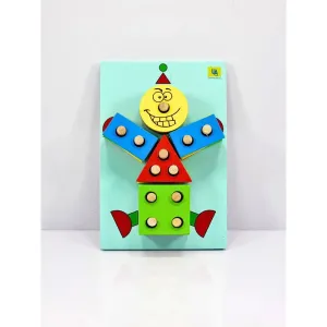 Wooden Shape Sorter Clown Puzzle (2-5 Years)