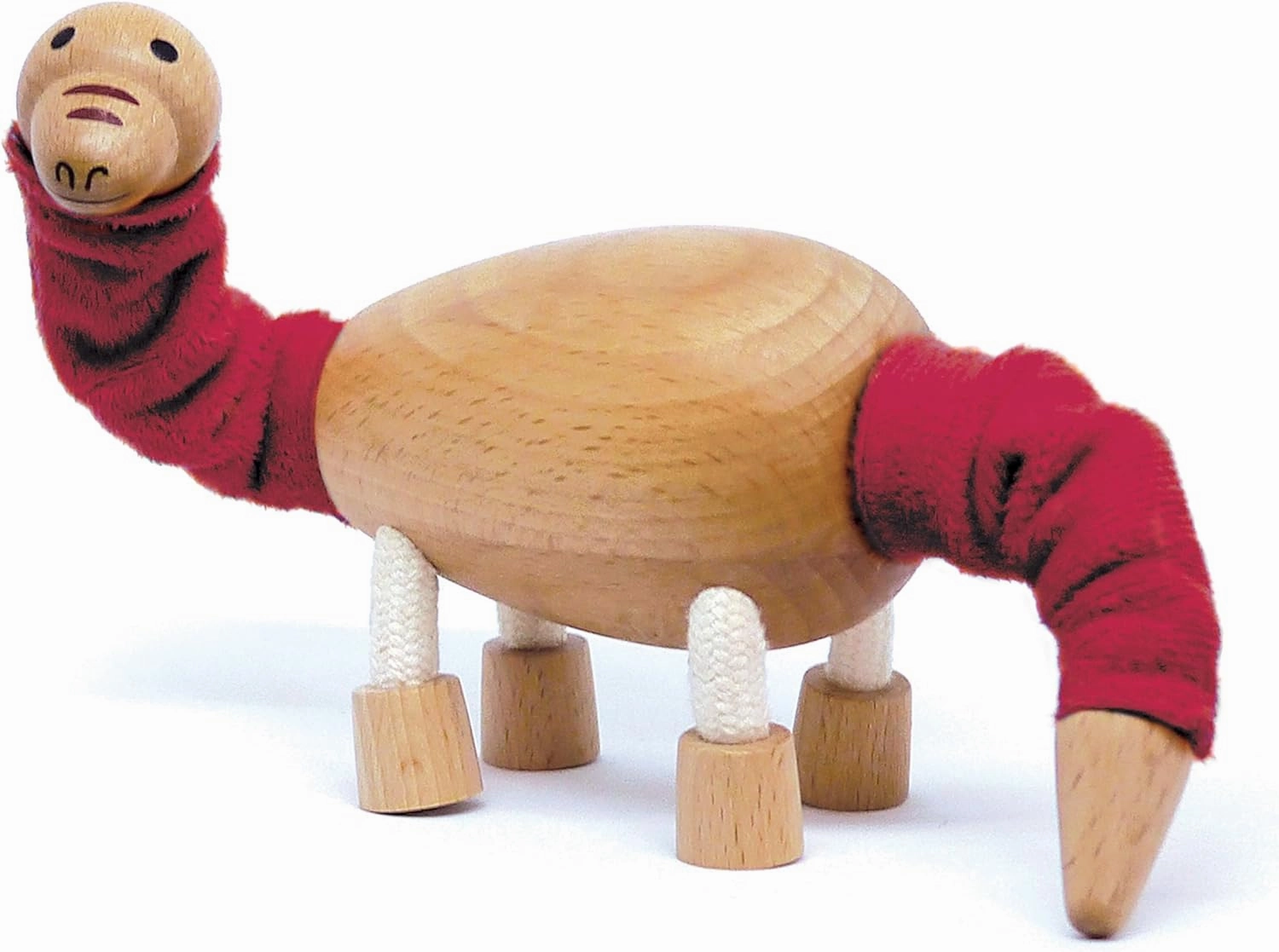 Wooden Animal Toys for Toddler, Posable T-rex Wooden Dinosaur Toy Playset Stegosaurus Brontosaurus Triceratops Stegosaurus, Dino Wooden Toys Fun Bendable Boys and Girls, 6 Figures Set