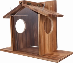 Wooden Squirrel Feeder Box Durable Garden Hanging Tool for Backyard Squirrel Hamster Feeding Creative Design Easy to Clean Attracts Wildlife Reusable Outdoor Accessory