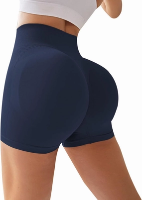 Workout Shorts Womens Seamless High Waisted Scrunch Butt Athletic Gym Yoga Biker Shorts