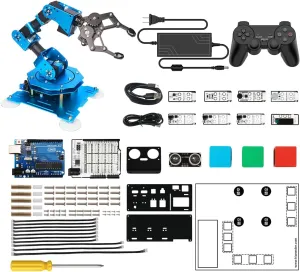 xArm UNO Robotic Arm 6DOF Kit With Secondary Development Compatible With Arduino IDE, DIY Programming STEAM Robot With Sensor and UNO R3 Open Source Code & Tutorial