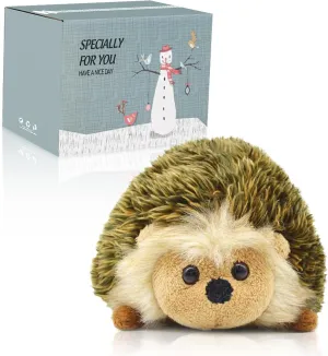 XUO Hedgehog Stuffed Animal, Cute Stuffed Hedgehog Soft Adorable Squishy Plush Toy for Boys Girls - Gifts for Christmas (Brown)