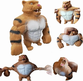 YANZHE Fun Tiger Toys, Squeeze Big Tiger Toys, Stretchy and Soft Tiger Toys, Animal Figure Toys for Kids and Adults, Sensory Stress Relief Toys for Kids and Adults.（Large Heavy Duty 4.4 LB）