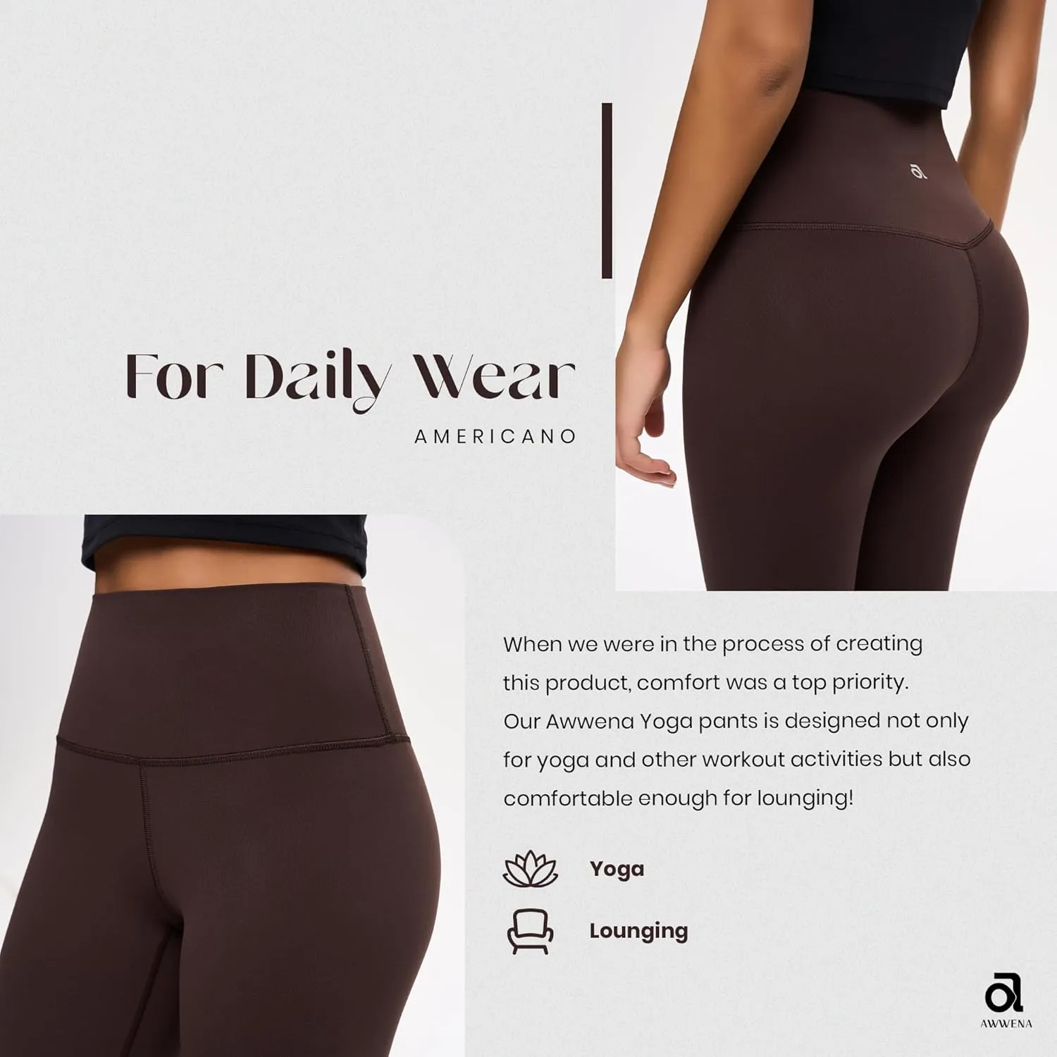 Yoga Wenabutter Workout Leggings for Women Activewear Loungewear Functional Fitness Running Highwaisted Gym Pants 25"