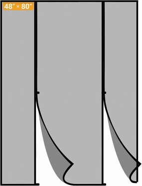 Yotache Magnetic Screen Door Fits 48x80 Inch Doors, Screen Size 50"x81" - Double-Sided Opening Reinforced Mesh with Super-Strong Magnets for Patio, Sliding, French, Front & Back Doors