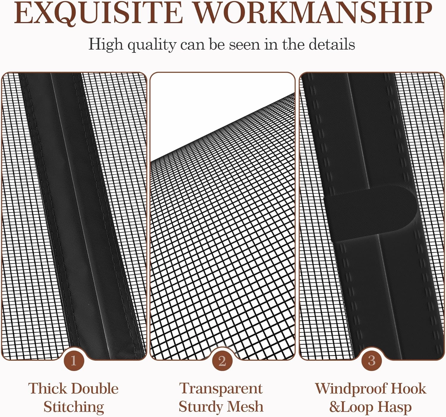 Yotache Magnetic Screen Door Fits 48x80 Inch Doors, Screen Size 50"x81" - Double-Sided Opening Reinforced Mesh with Super-Strong Magnets for Patio, Sliding, French, Front & Back Doors