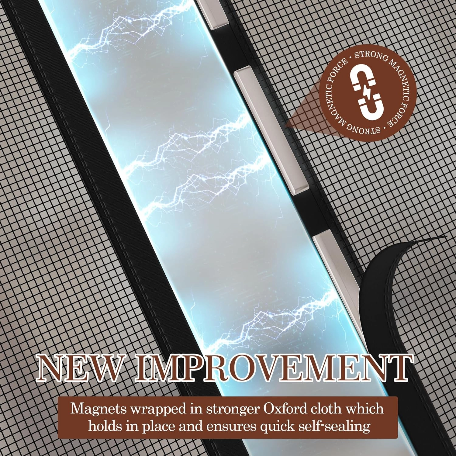 yotache Magnetic Screen Door for Sliding Doors 72"x80", Screen Size 74"x81", Double-Sided Opening Screen Reinforced Mesh with Strong Magnets for French Front/Back Patio Doors