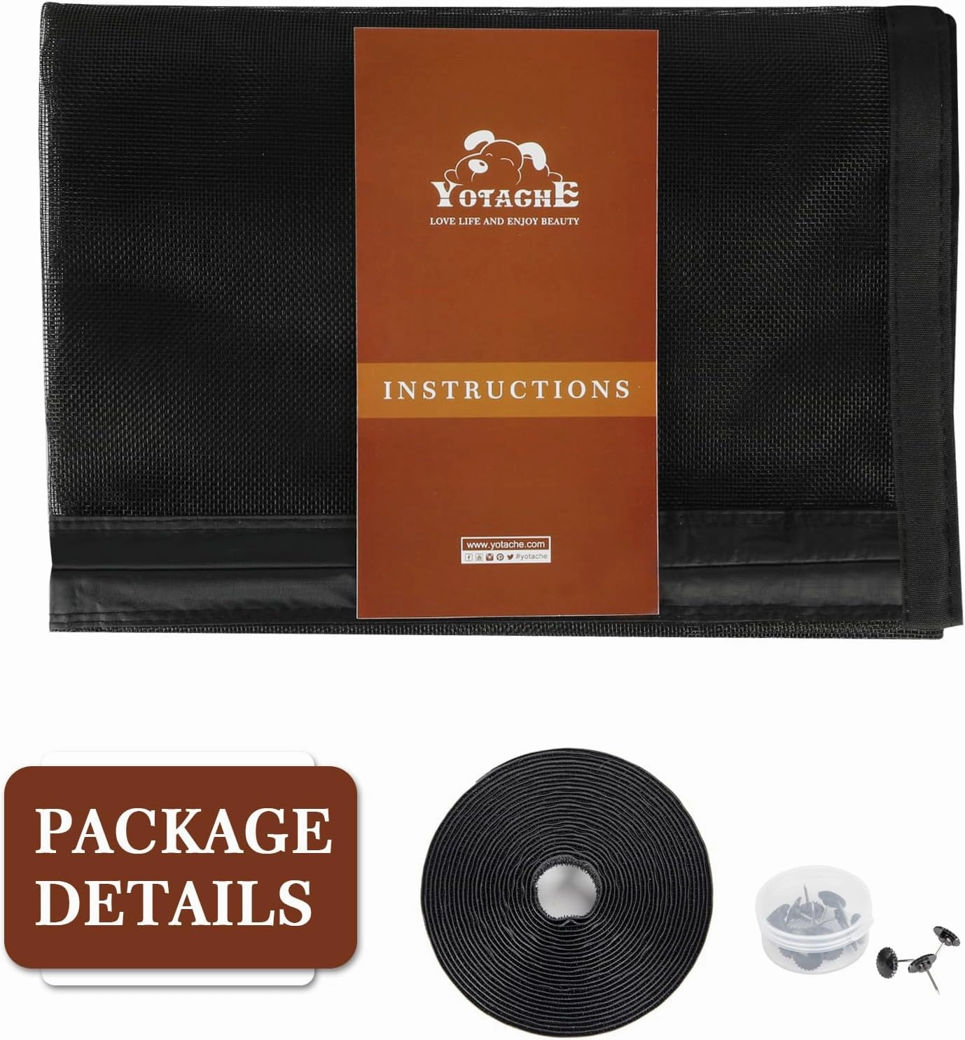 yotache Magnetic Screen Door for Sliding Doors 72"x80", Screen Size 74"x81", Double-Sided Opening Screen Reinforced Mesh with Strong Magnets for French Front/Back Patio Doors