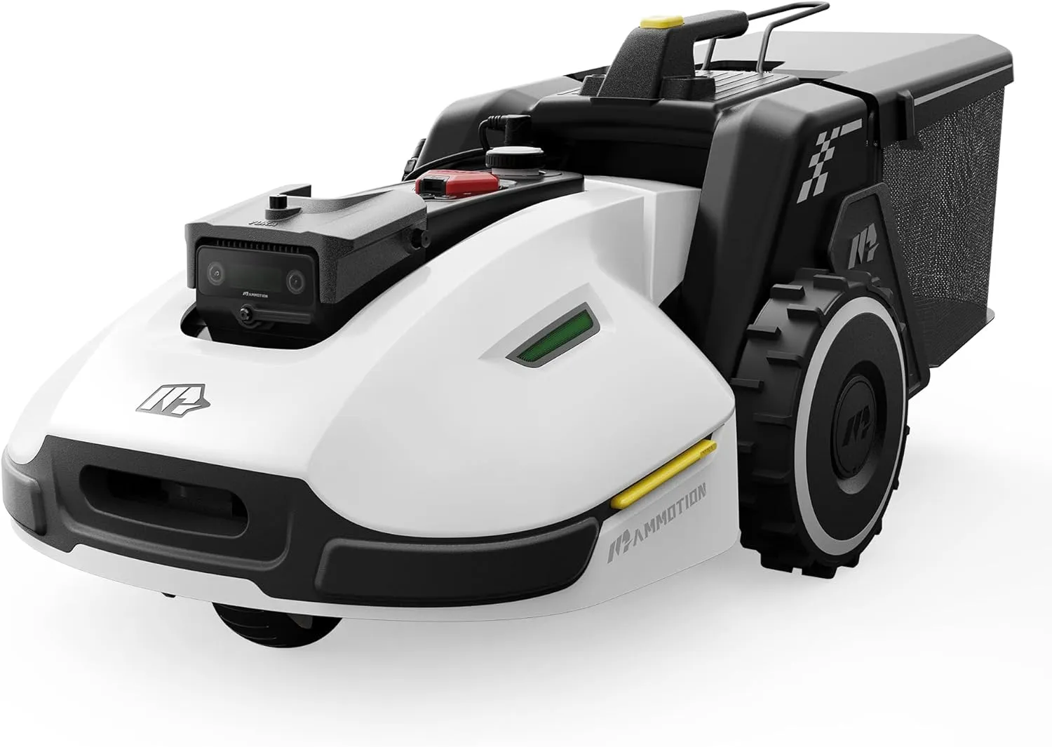 YUKA 2000 Robot Lawn Mower with Sweeper Kit, Ultrasense AI Vision & RTK Antenna, Auto Mapping & App Control,45% Slope Capability,Wireless Perimeter,Dual Cutting Discs, Up to 20 Mowing Zones