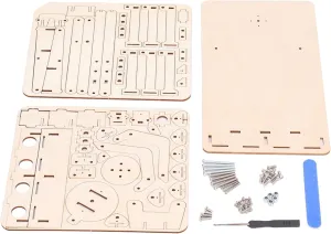 YUYTE DIY Educational Robot Arm Building Toy Hydraulic Mechanical Model Kit for Children Wooden No Battery Needed Beech Wood Sturdy Clear Structure