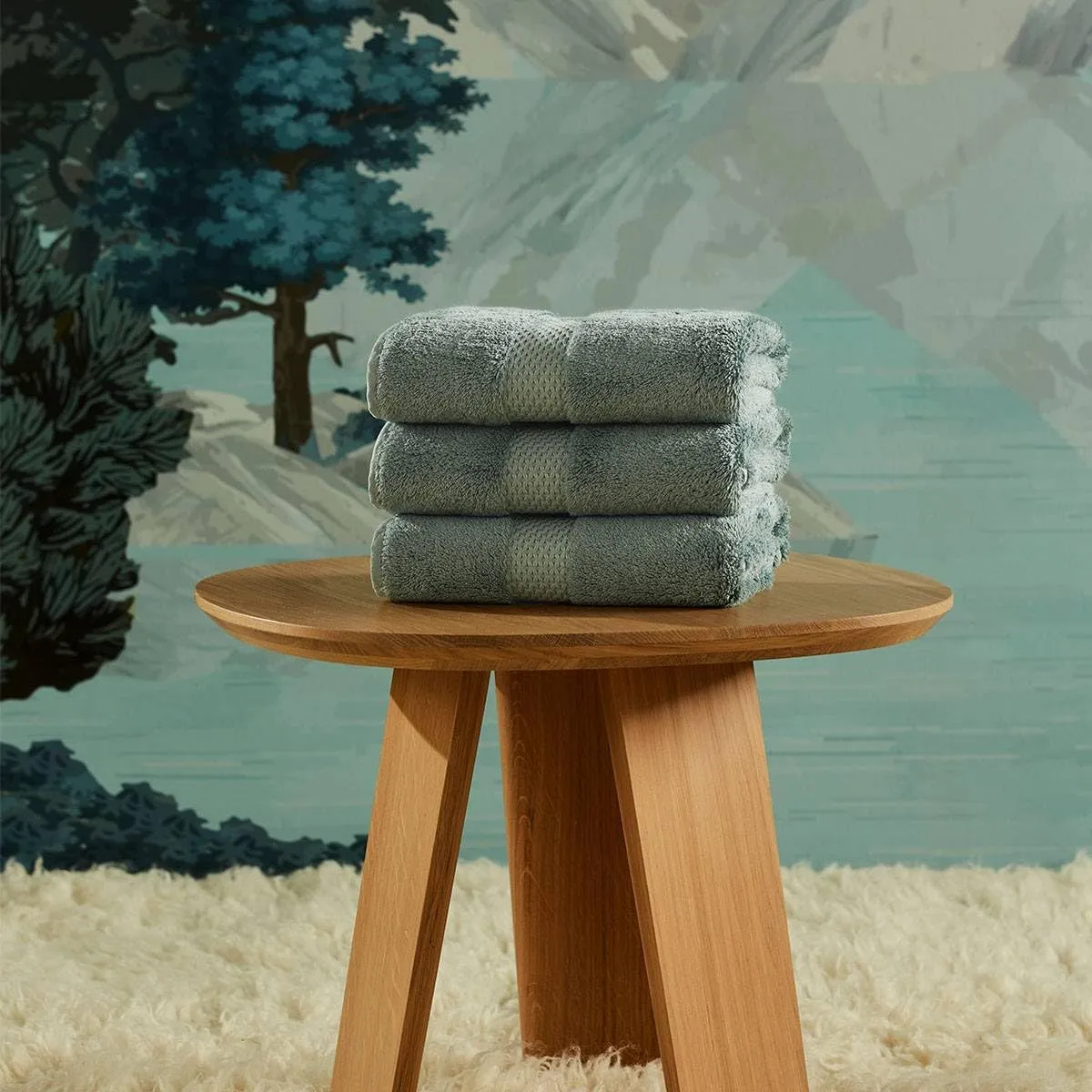 Yves Delorme Etoile Fjord Hand Towel | 100% Organic Cotton | Luxury Towel from Turkey