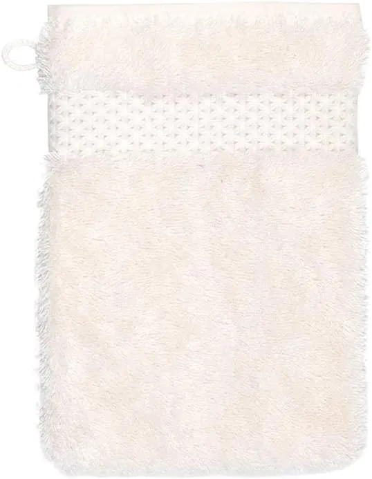 Yves Delorme Etoile Nacre Bath Mitt | 100% Organic Cotton | Luxury Towel from Turkey