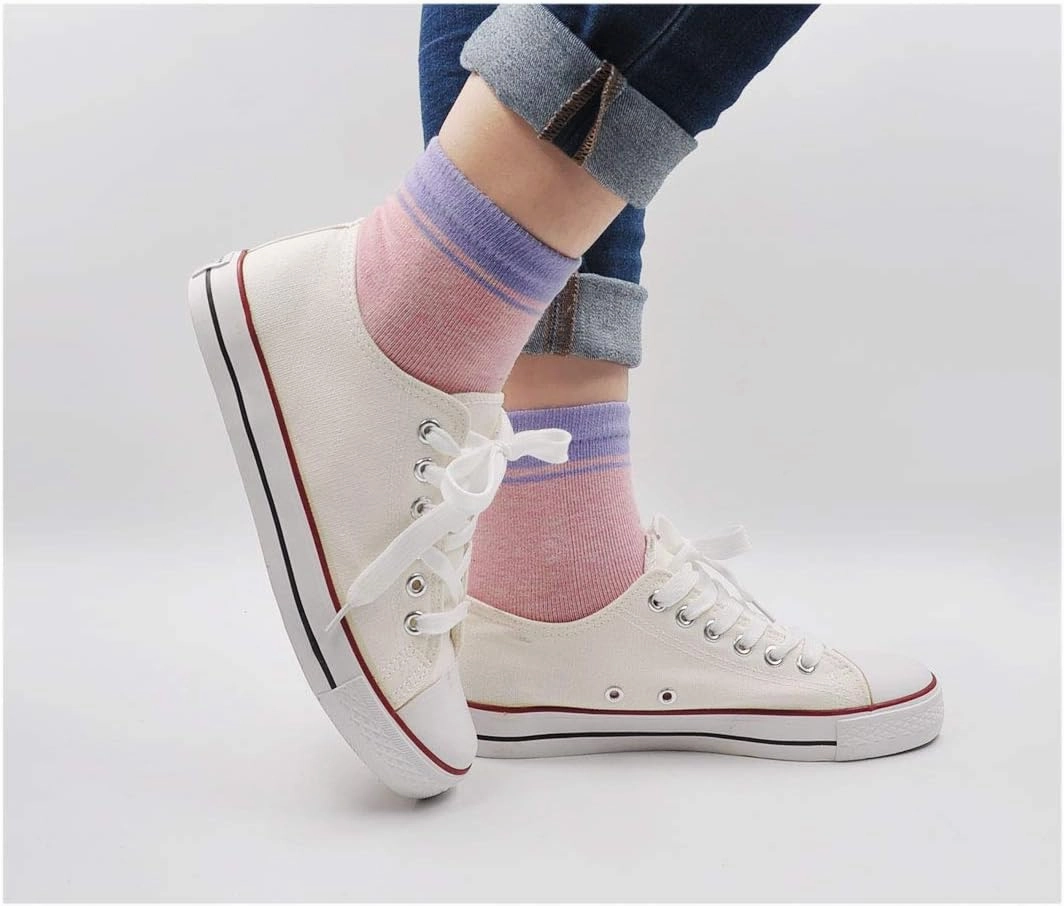 ZAKASA Womens Toe Socks Funny Cat Dog Print Cotton Five Finger Socks Novelty Athletic Running Crew Ankle Socks Size 6-9
