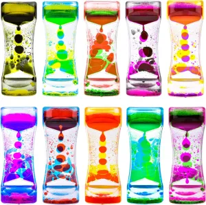 ZHBWOW-10 Pack Liquid Motion Bubblers for Sensory Play, Fidget Toys for Kids and Adults, Easter Basket Fillers, Desk Decor, Cool Stocking Stuffers