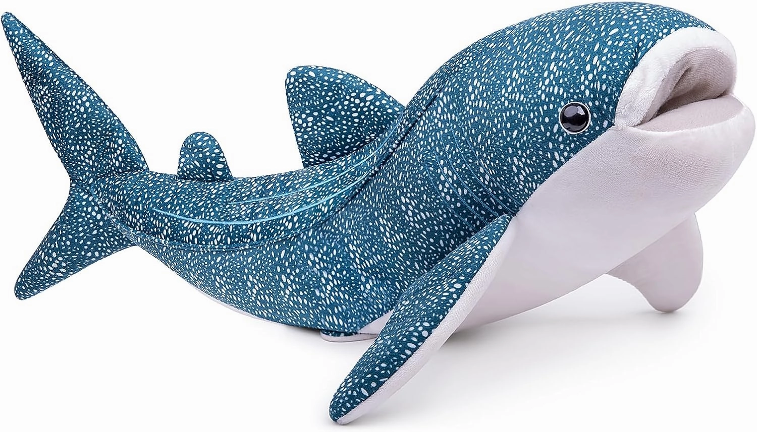 ZHONGXIN MADE Large Great Whale Shark Plush Toy - Realistic 33'' Long Weighted Blue Texture Whale Shark Stuffed Animal, Soft Ocean Sea Creatures Sharks, Unique Plush Toy Gift Collection for Kids