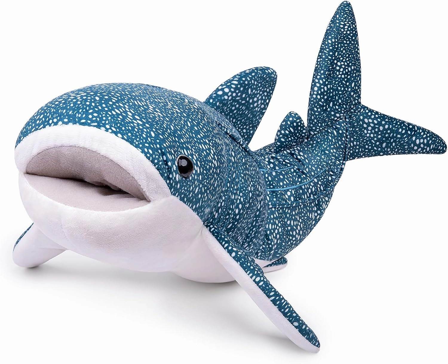 ZHONGXIN MADE Large Great Whale Shark Plush Toy - Realistic 33'' Long Weighted Blue Texture Whale Shark Stuffed Animal, Soft Ocean Sea Creatures Sharks, Unique Plush Toy Gift Collection for Kids