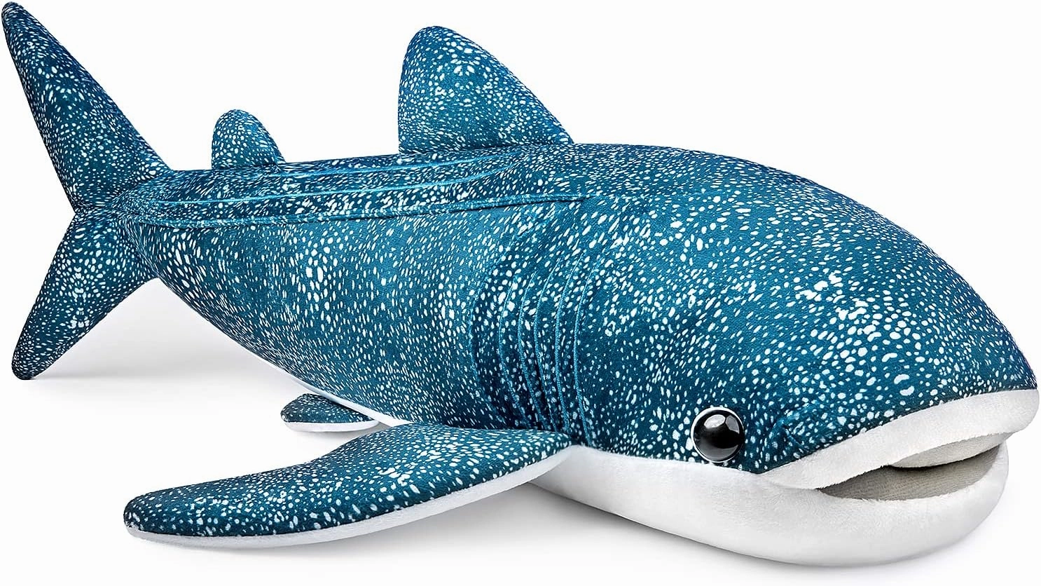 ZHONGXIN MADE Large Great Whale Shark Plush Toy - Realistic 33'' Long Weighted Blue Texture Whale Shark Stuffed Animal, Soft Ocean Sea Creatures Sharks, Unique Plush Toy Gift Collection for Kids