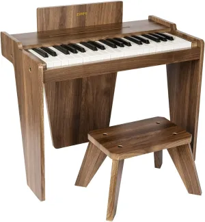 ZIPPY Kids Piano Keyboard, 37 Keys Digital Piano for Kids, Music Educational Instrument Toy, Wood Piano for 3  Girls and Boys, Walnut Basic