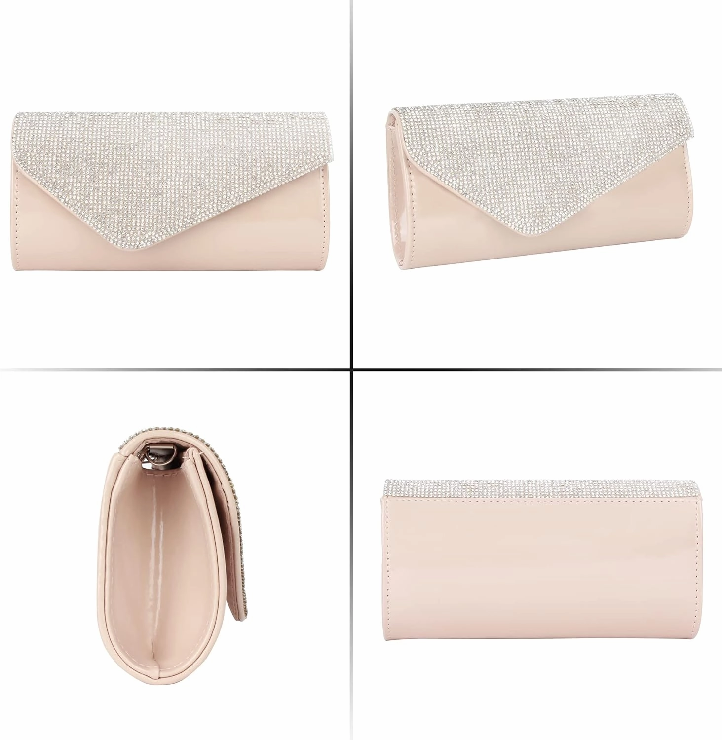 ZLMBAGUS Evening Clutch Purse Bag Party Prom Wedding Envelope Crossbody Handbags