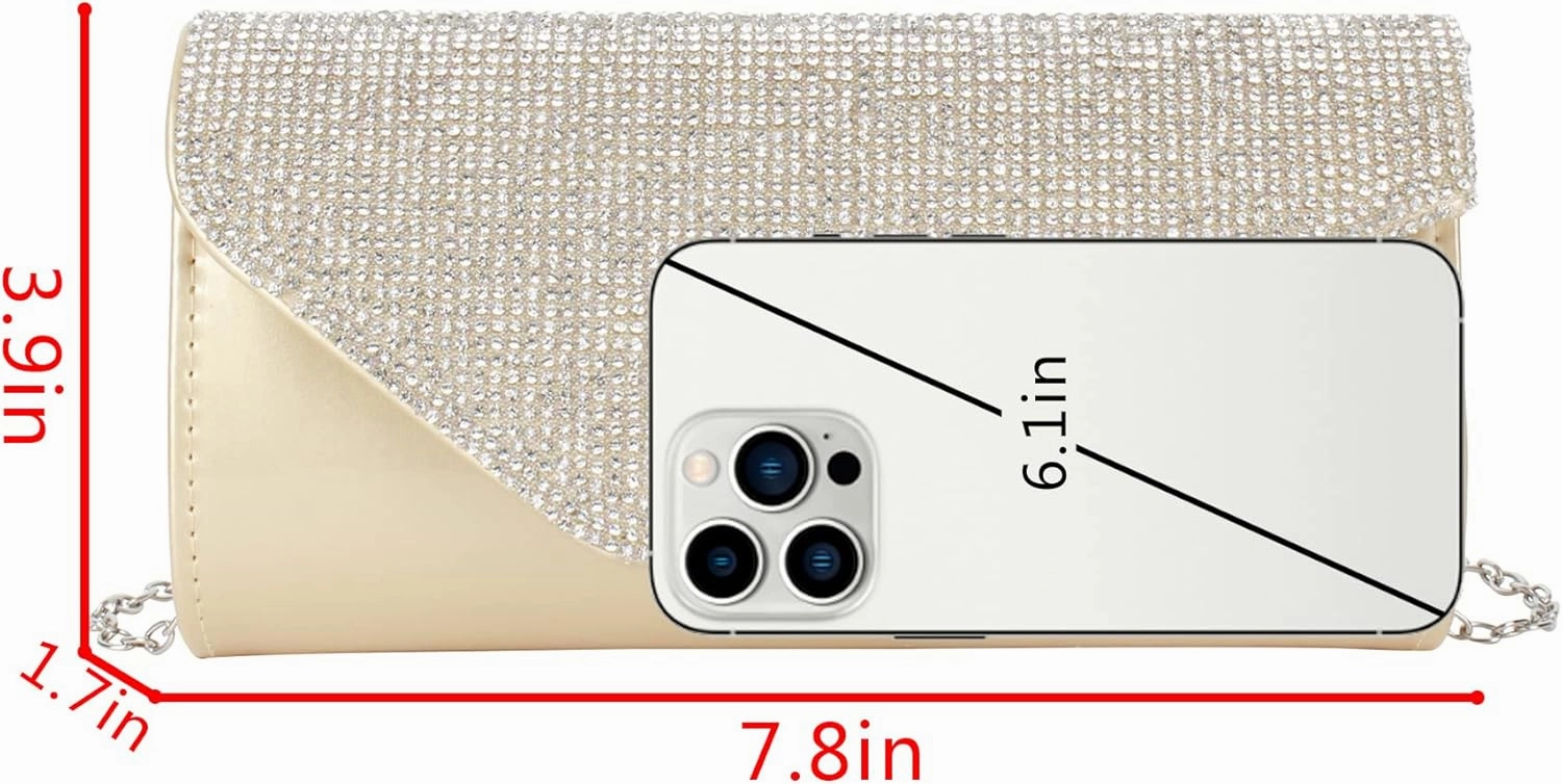 ZLMBAGUS Evening Clutch Purse Bag Party Prom Wedding Envelope Crossbody Handbags