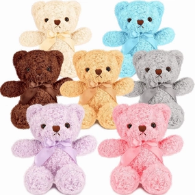 Zomiboo 7 Packs 14 Inch Plush Bear Stuffed Animals Plush Soft Cute Stuffed Dolls Birthday Party Decorations(Bright Colors)