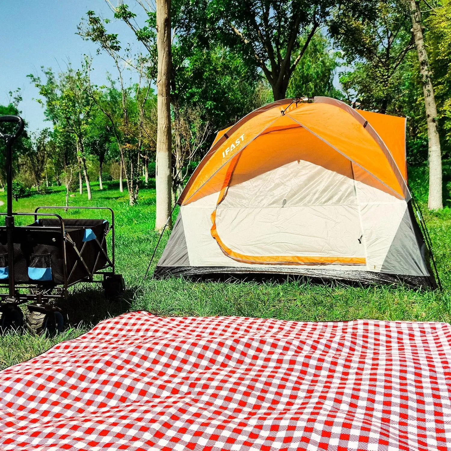 ZSQ Person Family Camping Tent Portable Lightweight Waterproof Cabana Beach