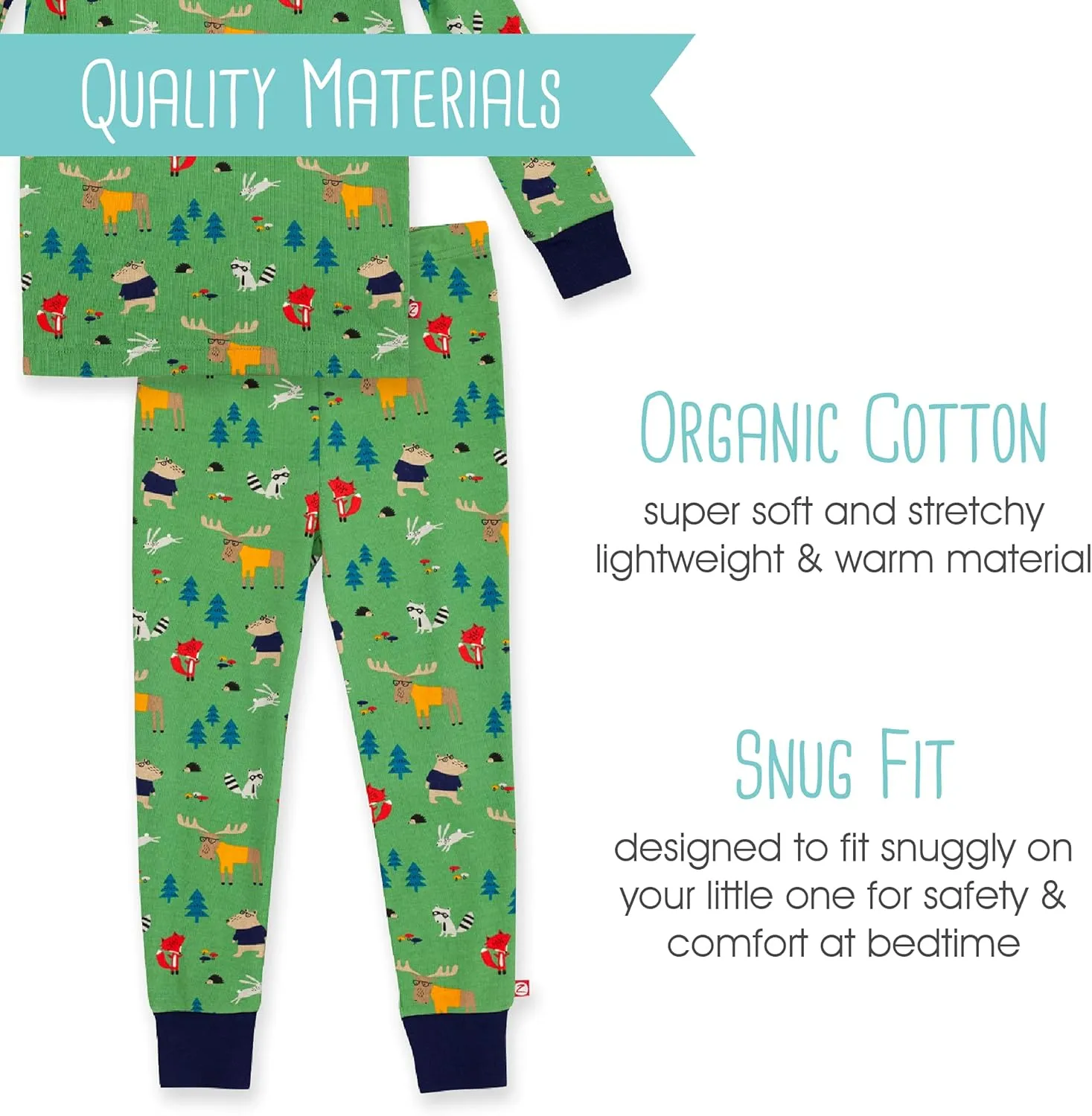 Zutano Baby and Toddler Boys’ Pajamas, Two-Piece Pajama Set, Organic Cotton